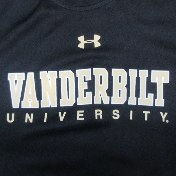VANDERBILT COMMODORES UNDER ARMOUR T-SHIRT BLACK Sz SMALL, S - Picture 2 of 4